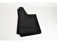 Ford CL3Z-16A550-P Splash Guards;Heavy Duty, Black, Rear Pair, w/Ford Oval Logo, For SRW
