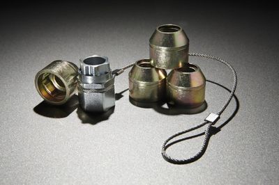 Ford FL1Z-1A043-A Wheel Locks;Zinc-Plated For Hidden Lugs