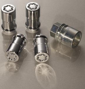 Ford HC3Z-1A043-A Wheel Locks;Chrome Plated For Exposed Lugs