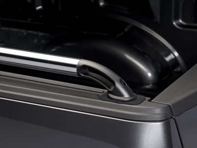 Ford VHC3Z-9955200-B Bed Rails by Putco;Chrome With Black End Caps, For 6.75 Bed
