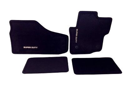 Ford CC3Z-2813300-AA Floor Mats - Carpeted, Front and Rear, Super/Crew Cab w/Subwoofer, Ebony