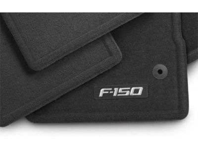 Ford CC3Z-2813300-BA Floor Mats - Carpeted, Front and Rear, Super/Crew Cab w/o Subwoofer, Ebony