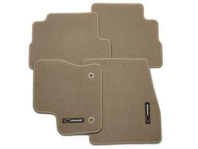 Ford DM5Z-5413300-AA Floor Mats;Carpeted, Med. Stone, 4-Piece Set, With Vehicle Logo