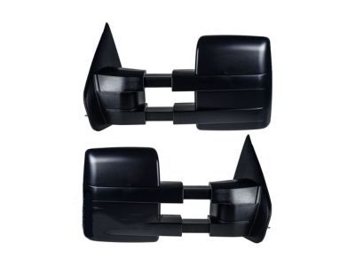 Ford DL3Z-17696-BA Trailer Tow Mirrors - Telescoping w/Black Skull Caps, Heated, Puddle, Signal, Less Memory