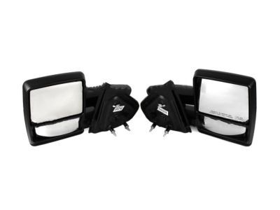 Ford DL3Z-17696-BA Trailer Tow Mirrors - Telescoping w/Black Skull Caps, Heated, Puddle, Signal, Less Memory