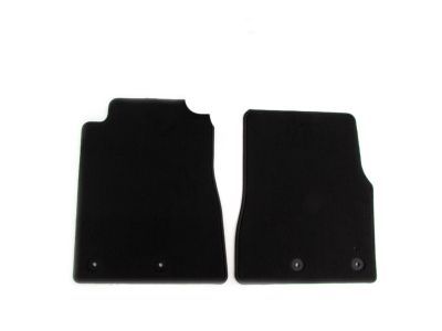 Ford BR3Z-6313086-CE Floor Mats - Carpeted, Front 2 Pc Set, Black with Pony Logo, Driver and Passenger Dual Button