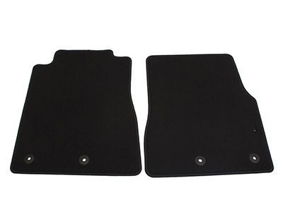 Ford BR3Z-6313086-CE Floor Mats - Carpeted, Front 2 Pc Set, Black with Pony Logo, Driver and Passenger Dual Button