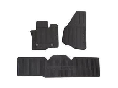 Ford DC3Z-2813300-A Floor Mats - All-Weather Thermoplastic Rubber, Black Super Cab