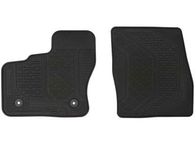 Ford DT1Z-1713086-DC Floor Mats;All-Weather Thermoplastic Rubber, Black, Front Pair, For Carpet Floor