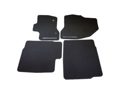 Ford CB5Z-7813300-AA Floor Mats - Carpeted, 4-Piece, Charcoal Black Front and Rear