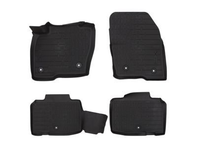 Ford HA1Z-5813300-AA Floor Liner;Tray Style, Black, 4-Piece Set