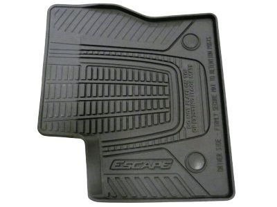 Ford DJ5Z-7813086-AA Floor Mats - All-Weather Thermoplastic Rubber, Black 4 Pc Set