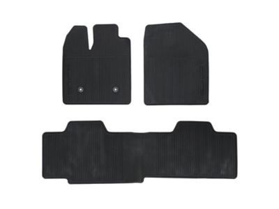 Ford DT4Z-7813086-AA Floor Mats - All-Weather Thermoplastic Rubber, Black Dual Retention