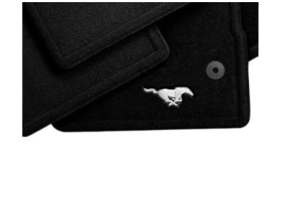 Ford BR3Z-6313086-CD Floor Mats - Carpeted, Front 2-Pc Driver Dual Button, Black, With Pony Logo