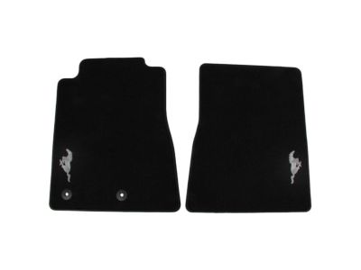 Ford BR3Z-6313086-CD Floor Mats - Carpeted, Front 2-Pc Driver Dual Button, Black, With Pony Logo