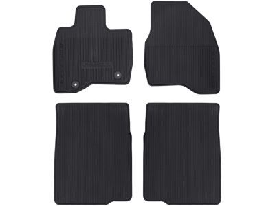 Ford FB5Z-7813300-BA Floor Mats;All-Weather Thermoplastic Rubber, Black 4-Pc. Set