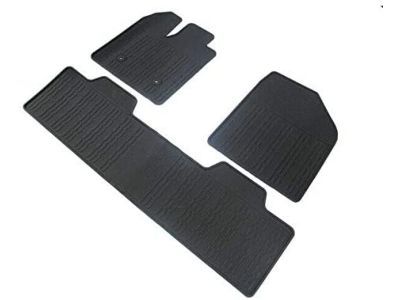 Ford DA1Z-7813086-AA Floor Mats - All-Weather Thermoplastic Rubber, Black Dual Retention