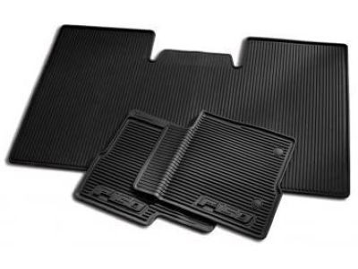 Ford AL3Z-1613300-FA Floor Mats - All-Weather Thermoplastic Rubber, Black 3-Pc., SuperCrew, Dual Retention, w/o Subwoofer