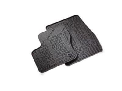 Ford DT1Z-1713300-DC Floor Mats;All-Weather Thermoplastic Rubber, Black, 4 Piece with Rear A/C