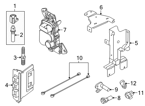 2007 Ford Mustang Ignition System Spark Plug Diagram for AGSF-22F-M1