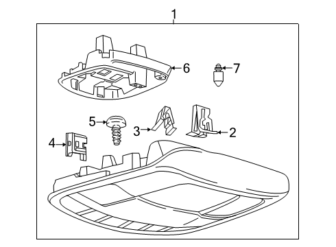 2015 Ford F-150 Overhead Console Overhead Console Diagram for DS7Z-54519A70-EQ