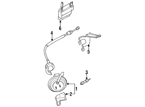 1994 Ford Probe Cruise Control System Cruise Servo Diagram for XS4Z-9C735-AA