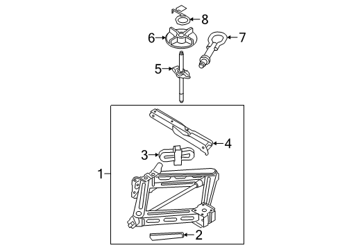 2020 Lincoln Corsair Jack & Components Lug Wrench Diagram for ES7Z-17032-A