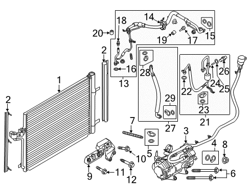 2014 Ford C-Max Air Conditioner Expansion Valve Diagram for BV6Z-19849-B