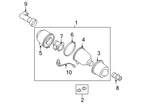 2006 Ford F-150 Filters Air Cleaner Assembly Diagram for 6L3Z-9600-BA