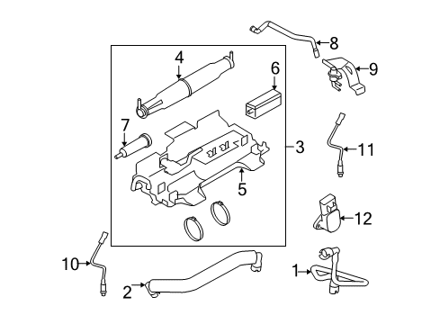 2008 Ford F-250 Super Duty Emission Components Crankcase Tube Diagram for 8C3Z-6758-A