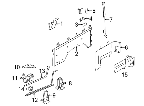 2011 Ford E-150 Interior Trim - Side Panel Wrench Diagram for F2UZ-17035-A