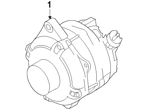 2014 Ford Taurus Alternator Alternator Diagram for HU2Z-10V346-BARM