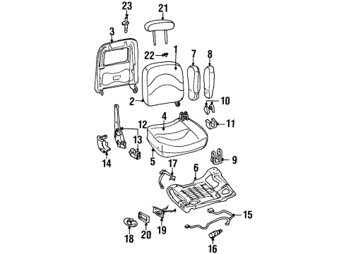 2001 Ford Crown Victoria Power Seats Motor Diagram for F3LY14547A