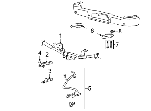 2007 Ford F-150 Tow Hook & Hitch Tow Hook Diagram for 6L3Z-17A954-AA
