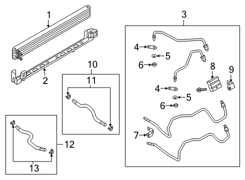 2018 Ford Focus Trans Oil Cooler Outlet Hose Diagram for F1FZ-7W063-A