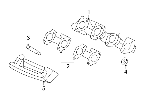 2010 Ford F-150 Exhaust Components, Exhaust Manifold Heat Shield Diagram for 9L3Z-9A462-B