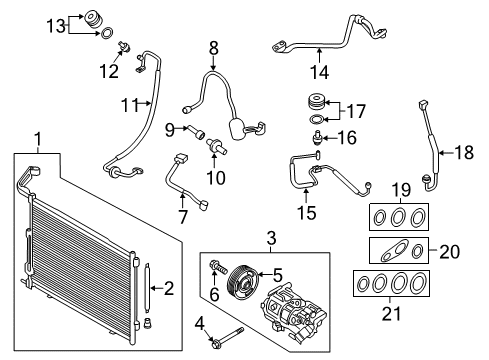 2019 Ford EcoSport Air Conditioner Expansion Valve Diagram for GN1Z-19849-C
