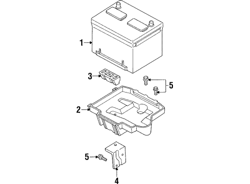 1993 Ford Probe Battery Positive Cable Diagram for F32Z14289A