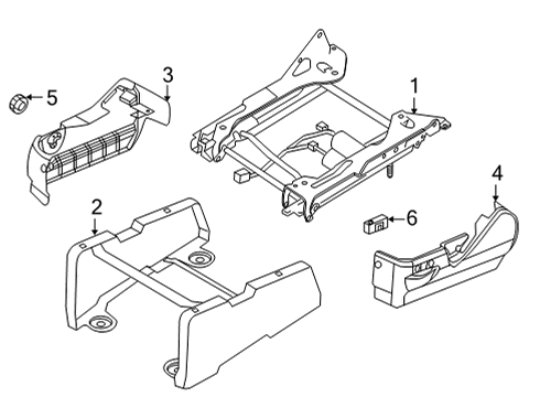 2022 Ford E-350 Super Duty Tracks & Components Inner Cover Diagram for 3C2Z-1562769-EAA