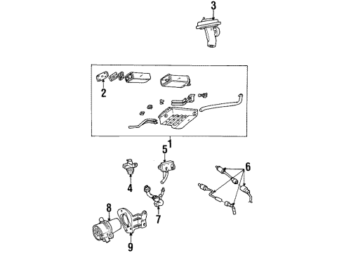 1996 Lincoln Continental A.I.R. System Solenoid Valve Diagram for E7TZ-9H465-B