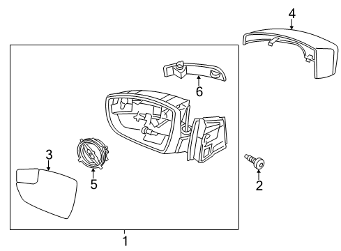 2016 Ford Focus Mirrors Mirror Assembly Diagram for F1EZ-17682-Q