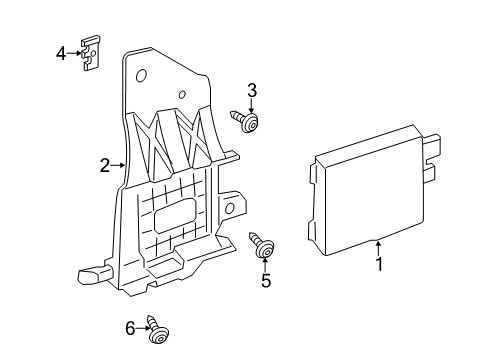 2019 Ford Escape Electrical Components Bracket Diagram for GV6Z-14D189-B