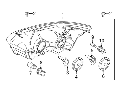 2016 Ford Transit-150 Bulbs Composite Assembly Diagram for CK4Z-13008-A
