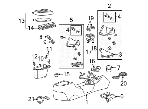 2001 Ford Mustang Switches Glove Box Diagram for 1R3Z-6306010-AAA