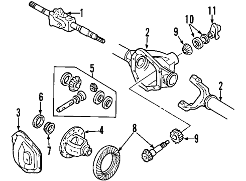 2006 Ford F-250 Super Duty Front Axle, Differential, Drive Axles, Propeller Shaft Gear Kit Diagram for D8TZ-4215-C