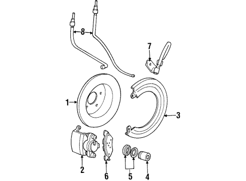 1996 Mercury Grand Marquis Anti-Lock Brakes Adapter Diagram for YW1Z-2C220-AA