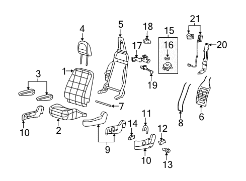 2004 Ford Freestar Power Seats Valance Diagram for 3F2Z-1762187-CAA