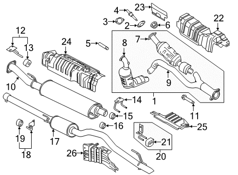 2016 Ford Transit-250 Exhaust Components Extension Diagram for CK4Z-99102B00-A