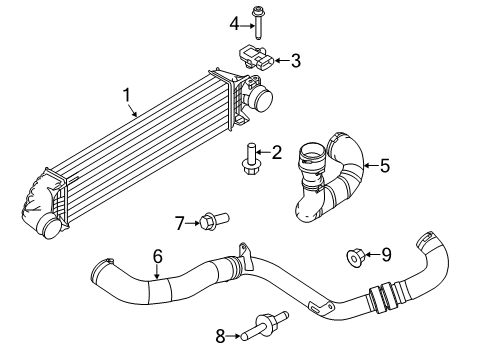 2018 Ford Focus Powertrain Control Air Duct Stud Diagram for -W702001-S442