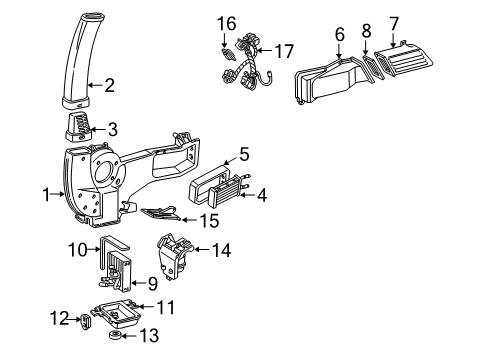 1994 Ford E-150 Econoline Club Wagon Auxiliary Heater & A/C Blower Motor Switch Diagram for F4UZ-19986-A